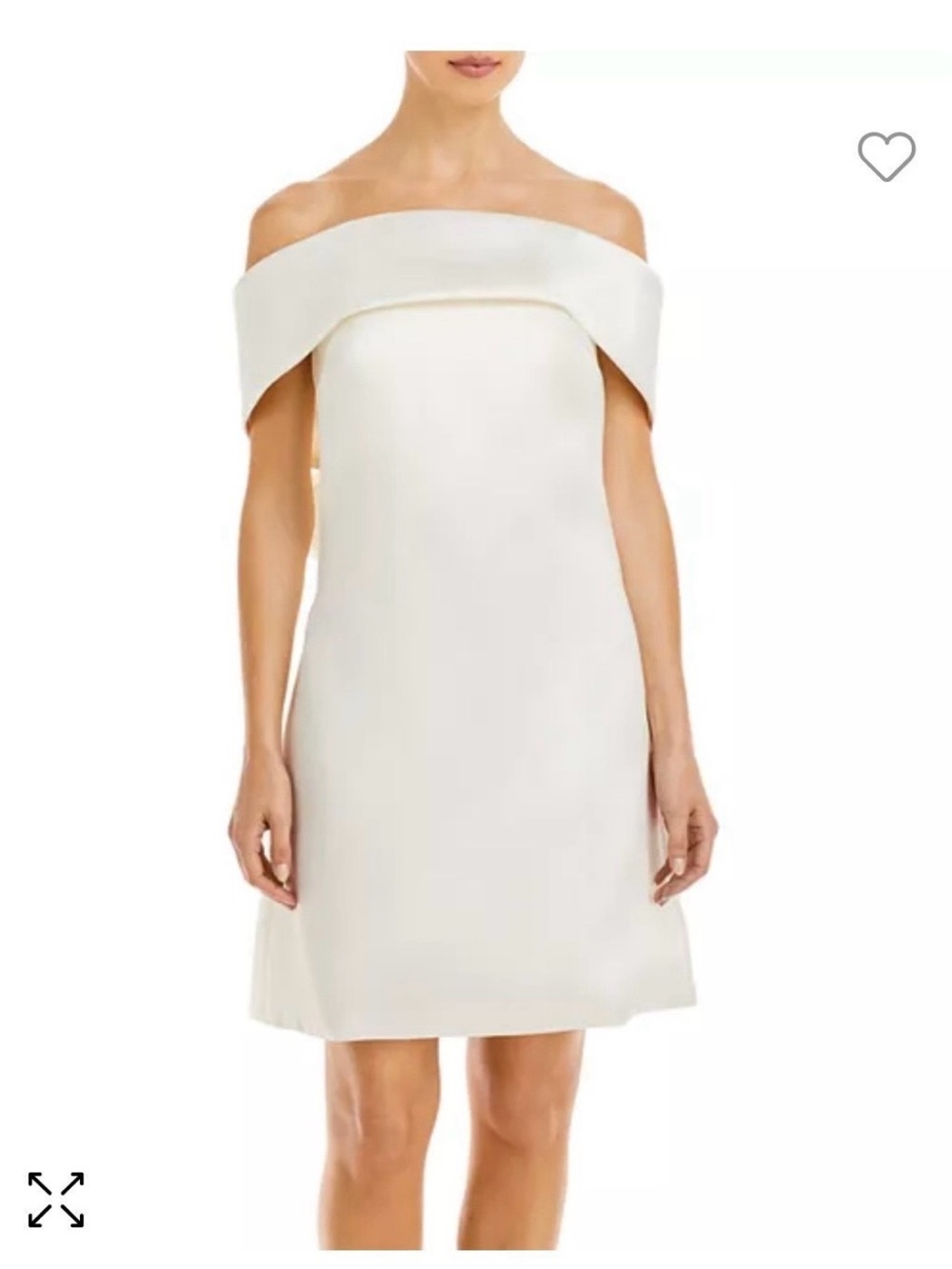 Amsale Off the Shoulder shift dress size 6 NWT